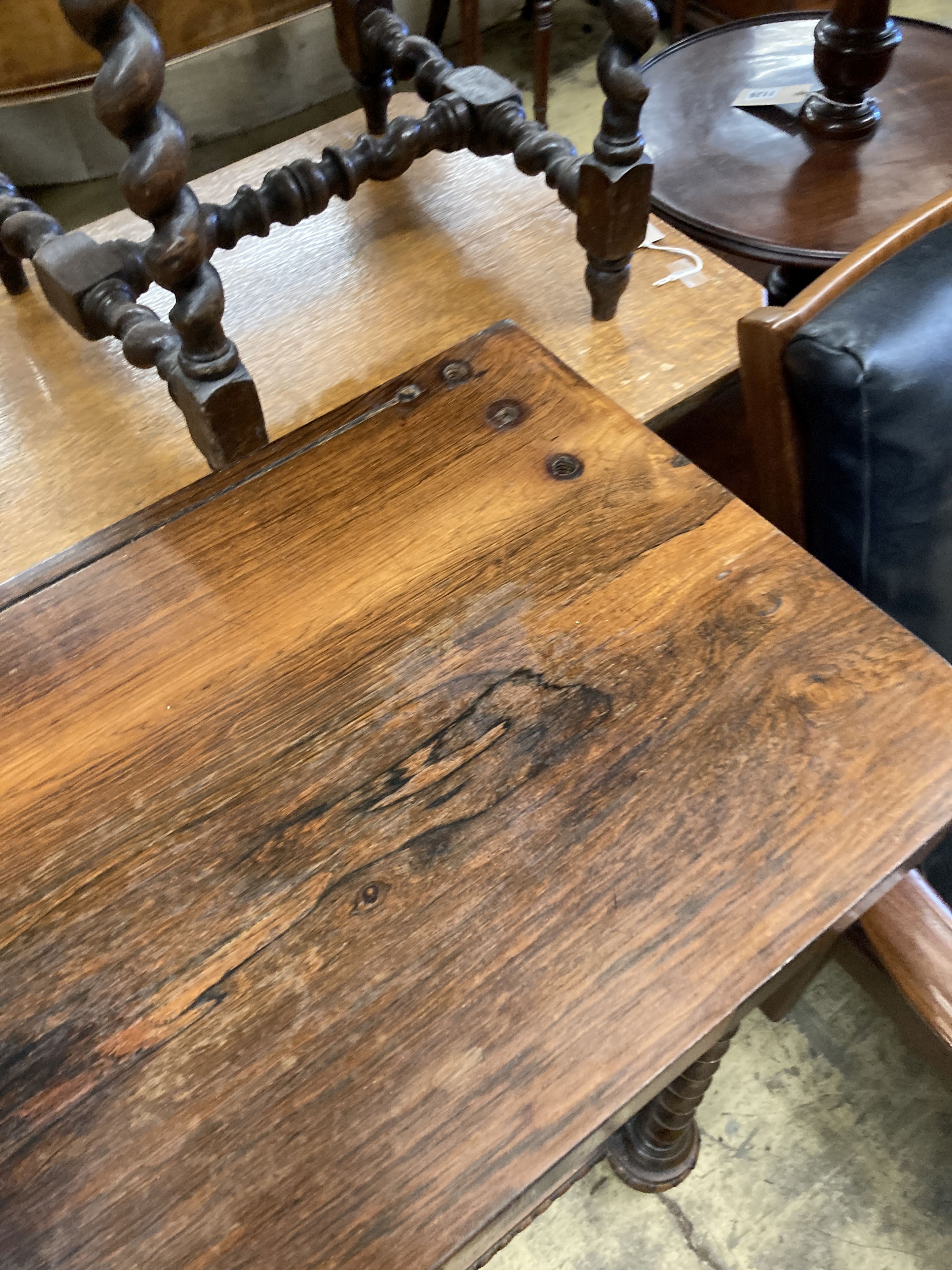 A William IV rosewood chiffonier (lacking superstructure), width 98cm, depth 34cm, height 92cm